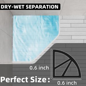 118" Collapsible Shower Threshold Water Dam Barrier,Walk in Shower Splash Guard for Bathtub,Shower Edge Water Stopper for Wet & Dry Separation,Shower Door Water Blocker in Bathroom Kitchen,Transparent