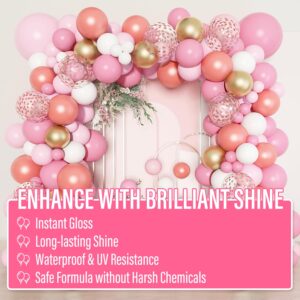 8 oz Instant Glossy Balloon Shine Spray, Long-lasting Balloon Spray Shine with Fragrance-free Formula for Vibrant Finish, No-wipe Balloon Spray for Party Décor, Events