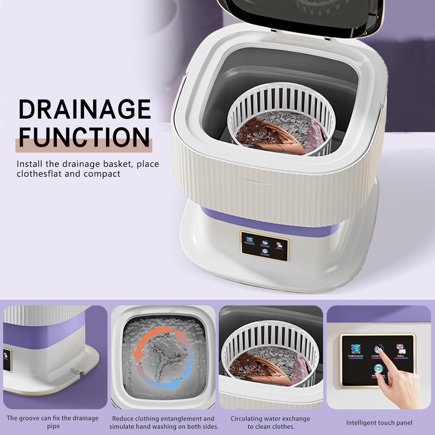 Mini washing machine,Portable washing machine 11.5L,portable washer machine,Mini washer for apartments, dormitories, hotels