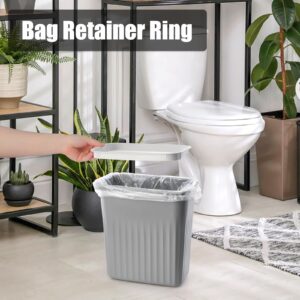 Elsjoy 4 Pack 2 Gallon Plastic Trash Can, Slim Waste Basket Bathroom Small Garbage Can, Rectangular Trash Bin for Office, Kitchen, Bedroom