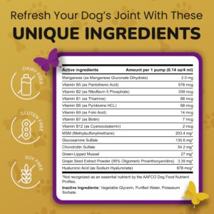 PetMade Dog Hip and Joint Supplement - Junior and Senior Dog Supplements for Mobility, Flexibility Support and Bone Strength, Deluxe Glucosamine Chondroitin for Dogs, 16 oz