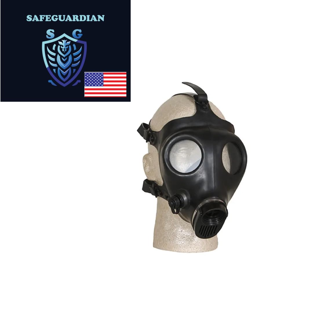 SafeGuardian Israeli Gas Mask Resipirator Mask - Halloween Mask - Nuclear Mask - Paintball Mask - Survival and Tactical Mask