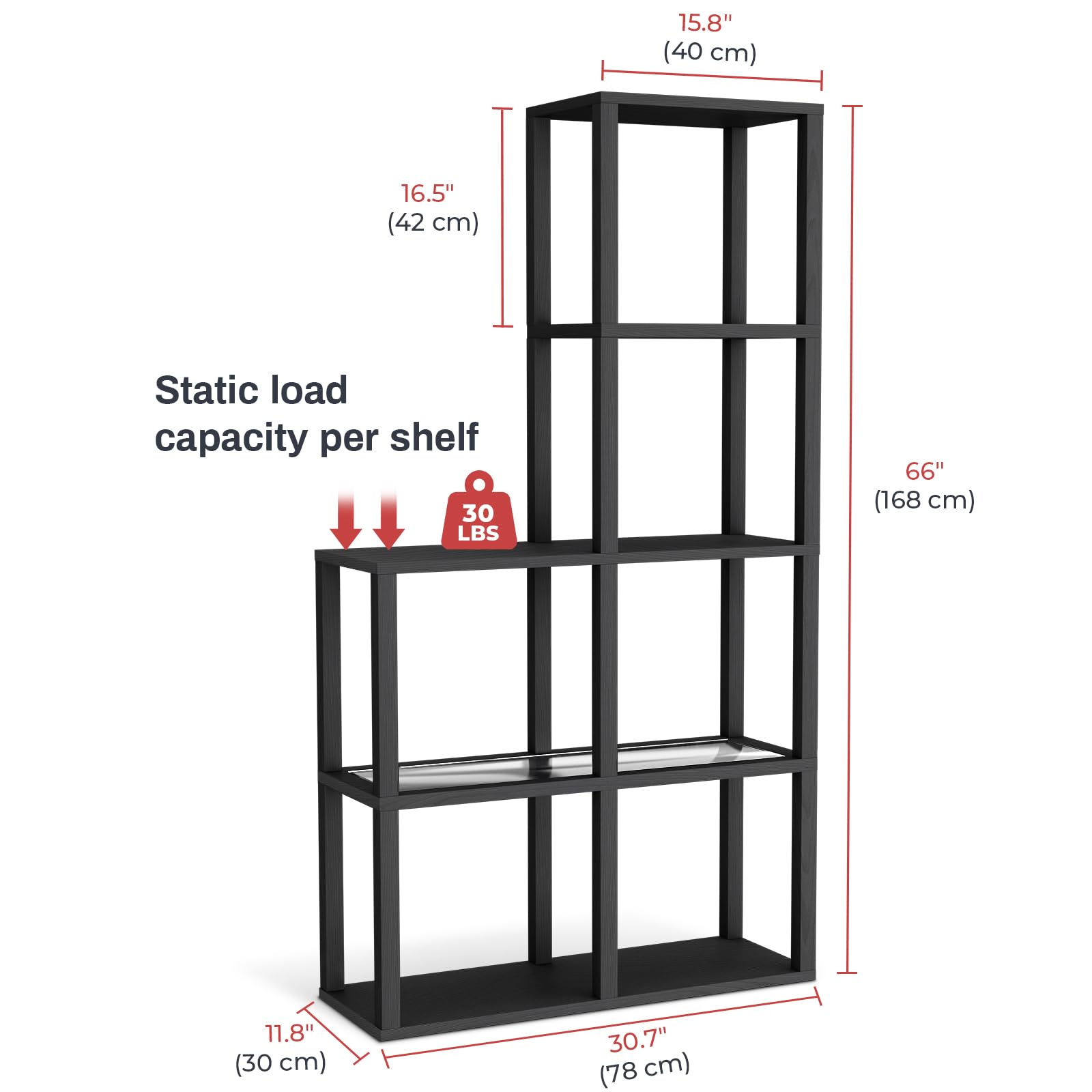 VILICK Display Shelf with LED Light Standing Floor Lamp with Glass Storage Shelves for Collectibles, 5 Tier Tall Corner Shelf Open Curio Cabinet for Living Room, Bedroom, Office, Home Decor