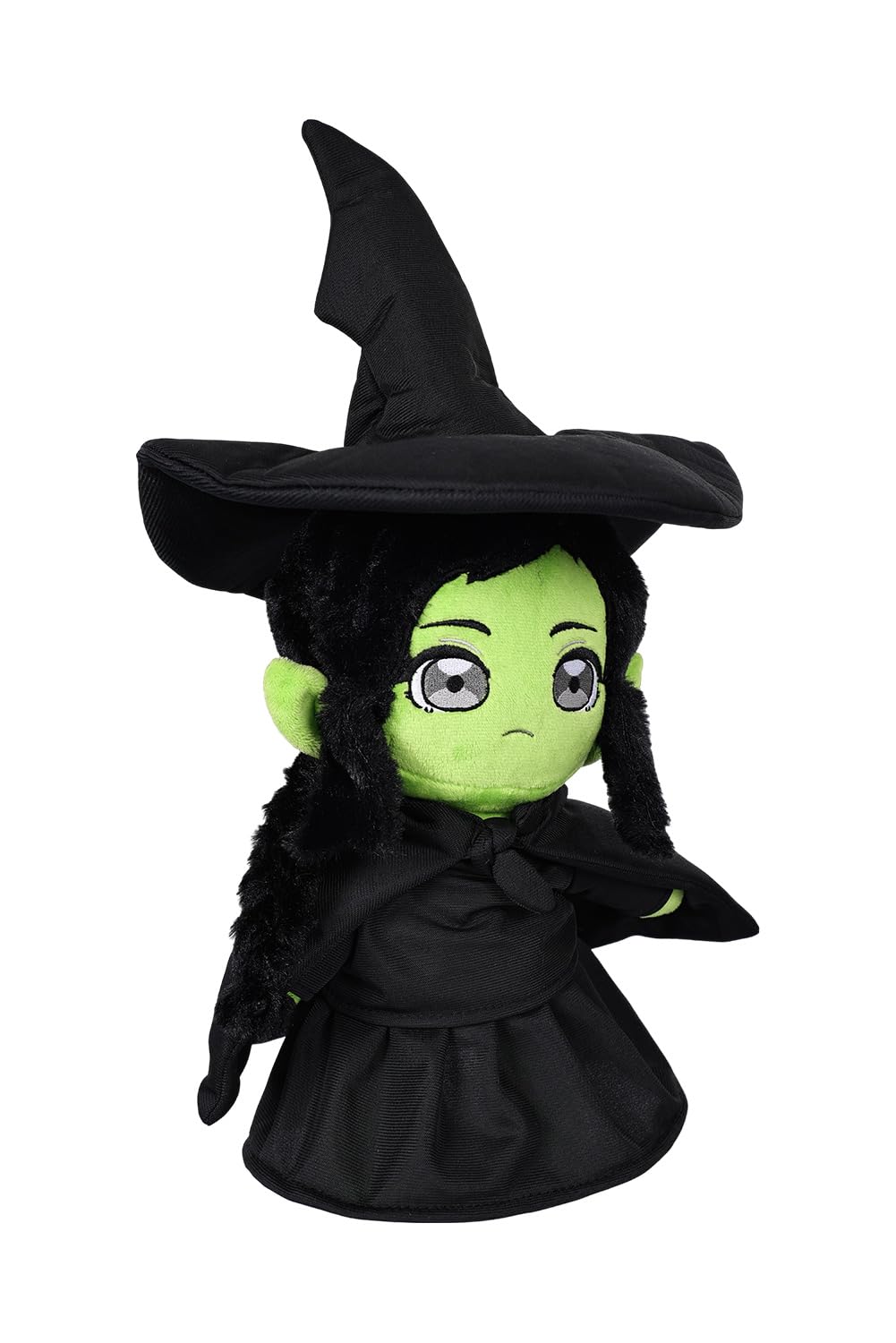 Pacreck Witch Plush Doll Stuffed Animal Witch Wizard Plushies Toy Cute Soft Christmas Pillow Birthday Party Gifts 16.5in (Black)