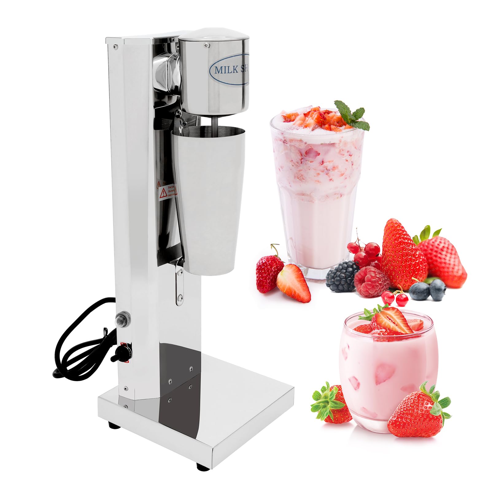 Electric Drink Mixer with Mixing Cup, 180W Commercial Milkshake Machine, 650ml Single-head Milkshake Maker, 2 Speeds Mixer Blender for Commercial and Home