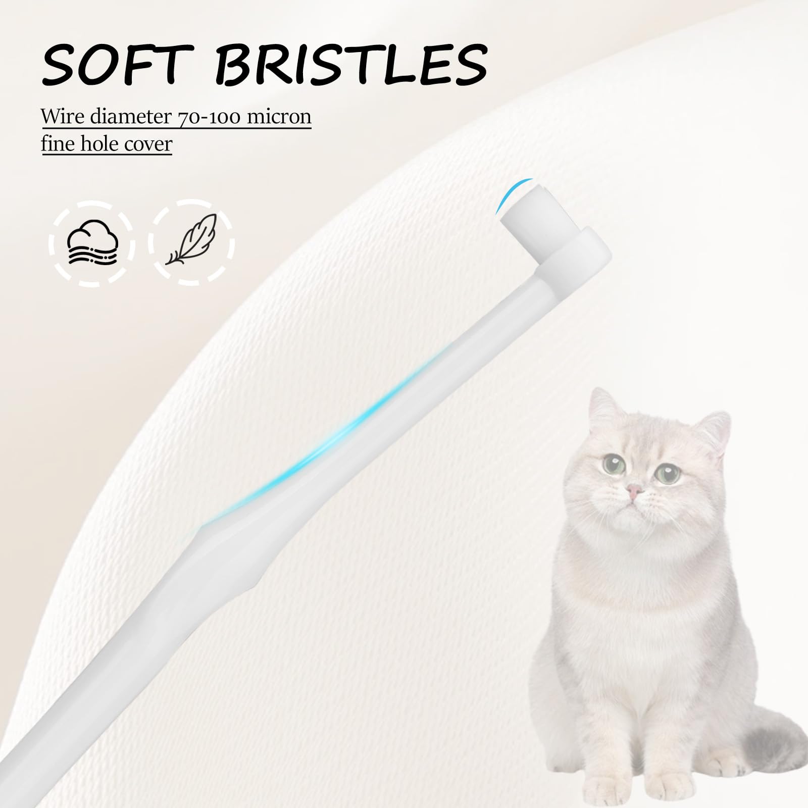 Xthrotsenk 3 Pack Kitten Toothbrush Cat Toothbrush Nano Dog Toothbrush Small Breed Toothbrush for Dogs Puppy Dog Teeth Brush Pet Tooth Brush Soft Nano Bristles Dental Care Toothbrushes