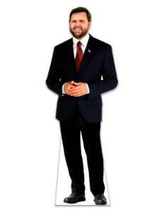 jd vance life-size cardboard cutout – black suit standee, political figure decor for donald trump fans, perfect for events, parties, or collectors