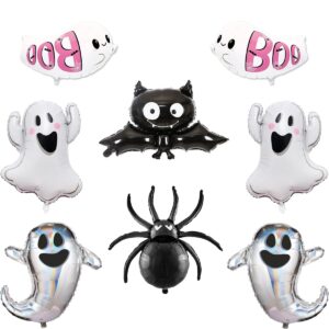 8 pcs halloween ghost bat spider balloons set for halloween home decorations halloween themed party decorations