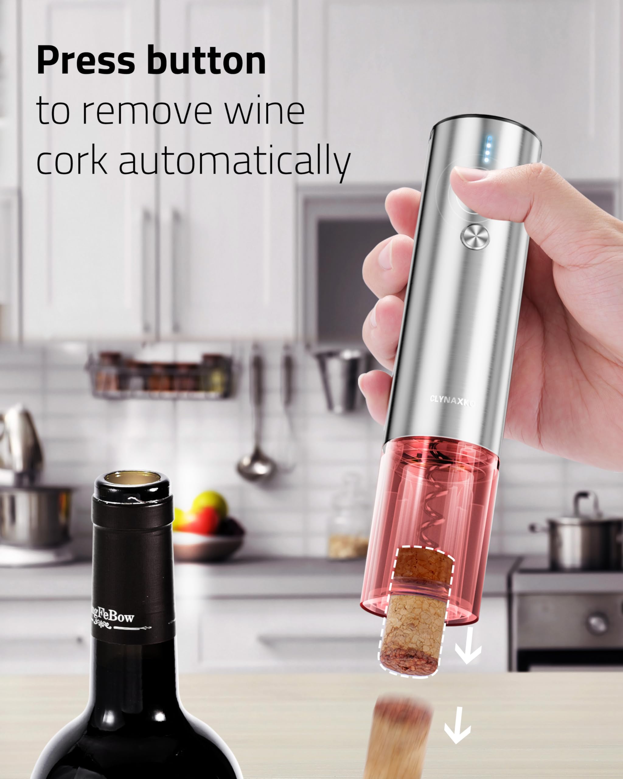 Electric Wine Opener Set - Premium Wine Gifts with Wine Opener, Foil Cutter, Wine Aerator, Vacuum Stopper, and Elegant Gift Box - Ideal Christmas Gift for Unforgettable Moments