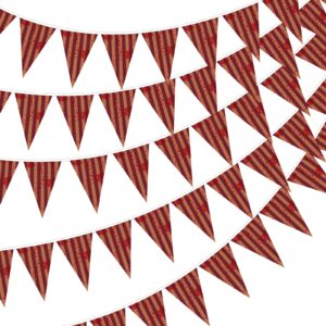 lonfliness 5 packs circus decorations halloween pennant banner creepy carnival decorations fabric red and white striped triangle flag scary bloody bunting garland for evil circus birthday supplies