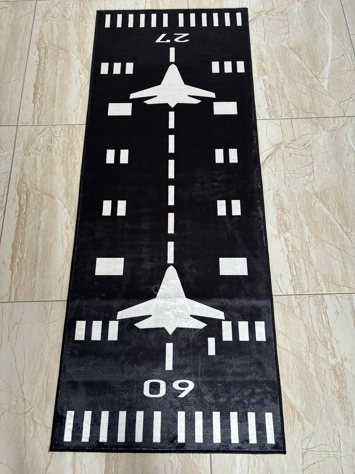 Runway Rug,Track Rug,Aircraft Rug,Aviation Carpet,Airport Rug,Plane Rug,Runway Area Rug,Floor Area Rug,Racing Track Rug,Road Pattern Rugs RM1206.0 60x100Cm//23x39 inch