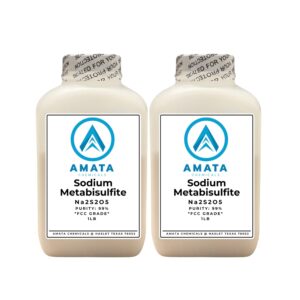 sodium metabisulfite (na2s2o5) - purity 99% - fcc grade (2 pack (2lbs))