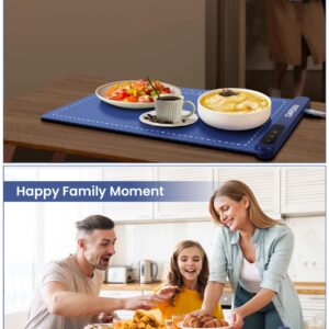 Gardon Electric Warming Tray, Upgraded Graphene Adjustable Food Warmer, 6 Temperature Settings, Silicone Food Warming Mat for Family Parties, Gatherings, Christmas Dinner, House Warming Gift Ideas