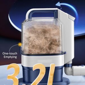 Dog Grooming Vacuum Kit, 3.2L Dust Cup Pet Grooming Vacuum for Dogs Cats with Cordless Clipper, 12000pa 6 Pet Grooming Tools Dog Brush Vacuum for Shedding Home Cleaning, Low Noise Dog Cat Hair Remover