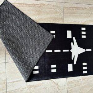 Runway Rug,Track Rug,Aircraft Rug,Aviation Carpet,Airport Rug,Plane Rug,Runway Area Rug,Floor Area Rug,Racing Track Rug,Road Pattern Rugs RM1206.0 60x100Cm//23x39 inch