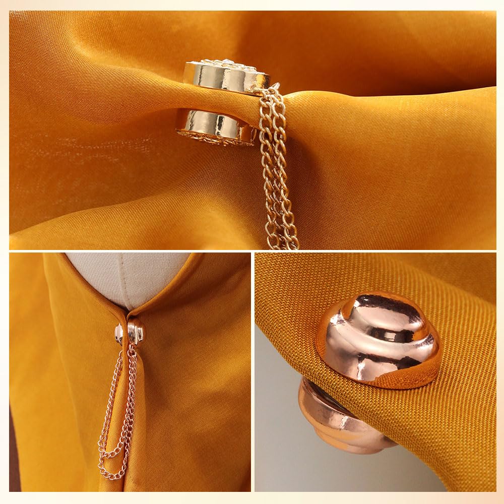 Multi-function Magnetic Clothing Clips, 2024 New Magnetic Clothes Clips Powerful Hijab Magnets with Chain, Safty Shirt Cincher Clip Clothes Pins Fashion Accessories for Women Dress (nut-shaped)