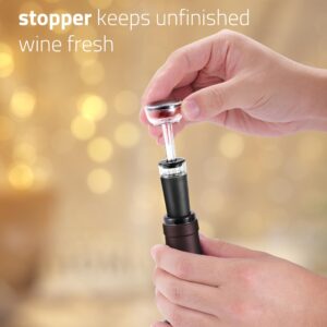 Electric Wine Opener Set - Premium Wine Gifts with Wine Opener, Foil Cutter, Wine Aerator, Vacuum Stopper, and Elegant Gift Box - Ideal Christmas Gift for Unforgettable Moments