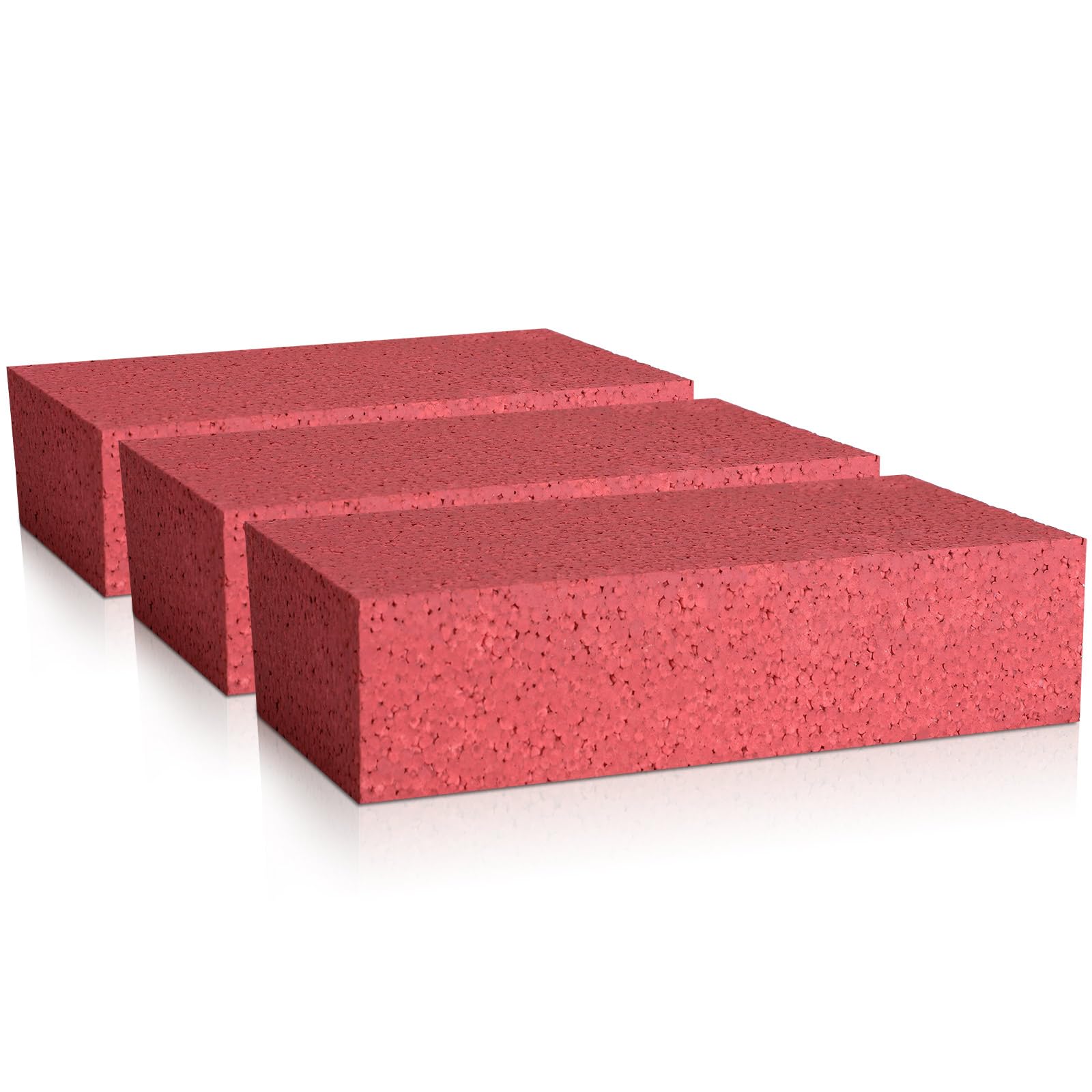 Wonderjune 3 Pack Football Foam Bricks for Parties Thick Foam Cinder Blocks 9.45" x 4.72" x 1.97" Fake Bricks Comedy Magician Stage Street Gimmick Props Festival Novelty Items