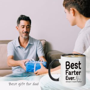 Silkwishes Best Dad Ever Mug-Funny Dad Gifts-Dad Birthday Gifts-Ceramic Best Dad Coffee Cup-Dad Christmas Gifts,Father's Day Gifts(White,11Oz)