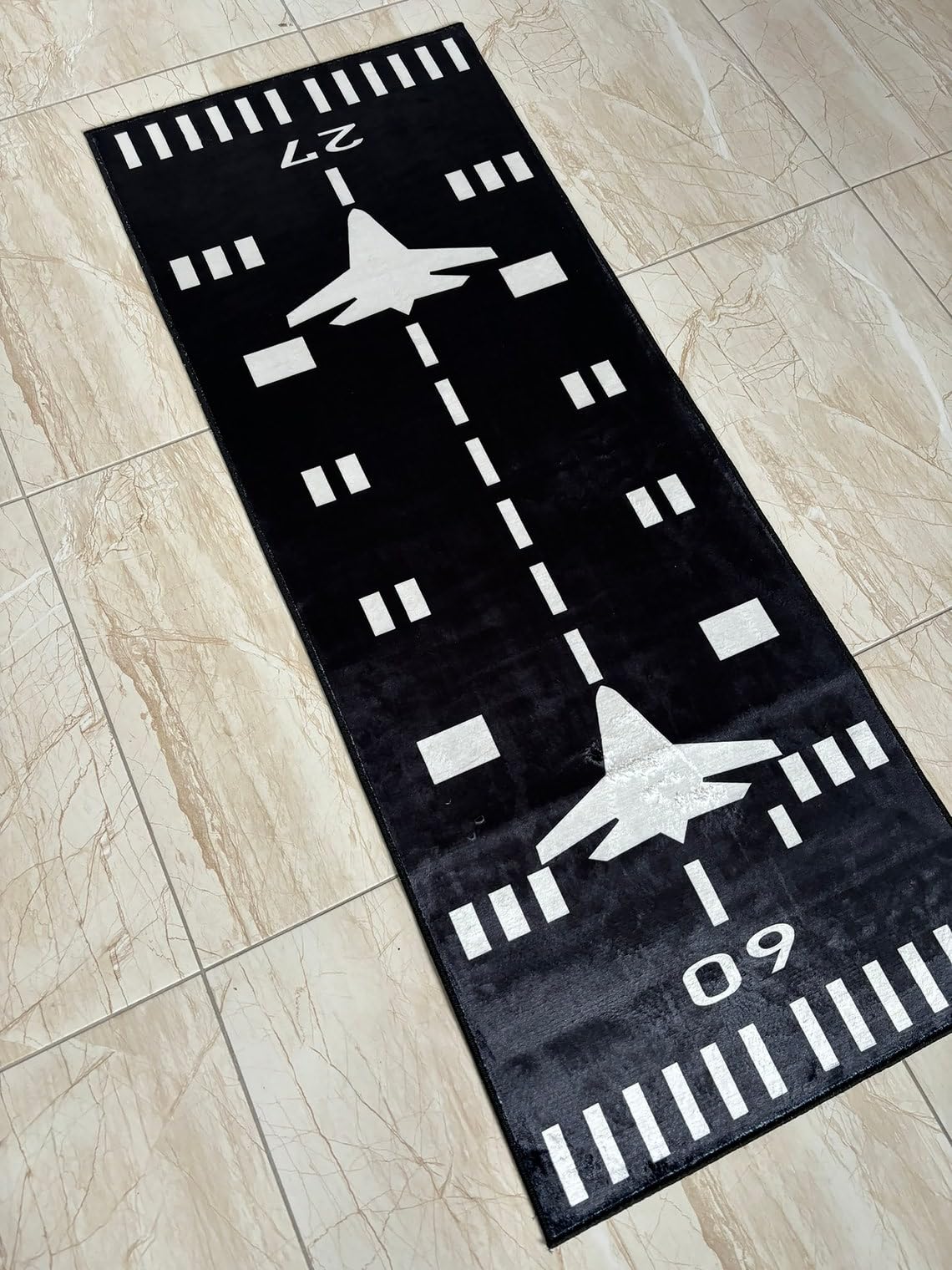 Runway Rug,Track Rug,Aircraft Rug,Aviation Carpet,Airport Rug,Plane Rug,Runway Area Rug,Floor Area Rug,Racing Track Rug,Road Pattern Rugs RM1206.0 60x100Cm//23x39 inch