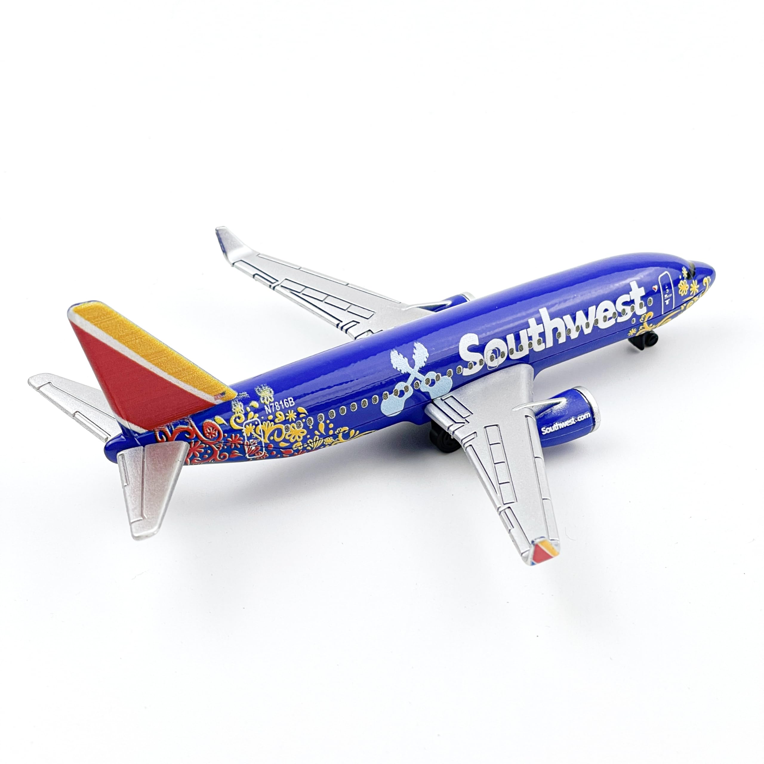 WngAur Southwest N7816B Airplane Model, Die-cast Metal Planes Aircraft Suitable for Collection and Display