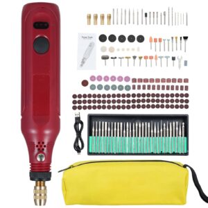 mini rotary kit 3.7v mini grinder with 3 variable speed 197pcs accessories electric grinder pen rotary kit for polishing ing engraving grinding and diy crafts