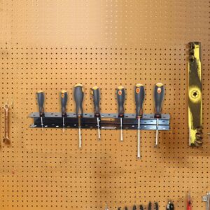 Generic Screwdriver Holder - Wall Mount Storage Rack Organizer, Magnetic Screwdriver Rail Organizer, Wall Tool Organizer, Fits Up to 23 Screwdrivers or Small Tools Keeps Your Garage Organized