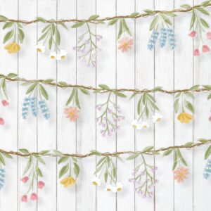 cheerland flower banner garland for enchanted garden party woodland theme picnic wedding baby shower birthday party supplies and decorations