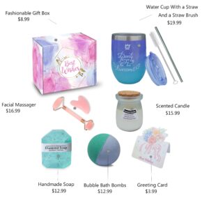 Luxury Spa Gift Set for Women – Perfect for Birthdays, Anniversaries & Self-Care – Includes Bubble Bath, Face Massager, Candle & More – Ideal Gift for Mom, Wife, Daughter, or Best Friend