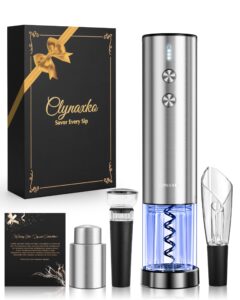 electric wine opener set - premium wine gifts with wine opener, foil cutter, wine aerator, vacuum stopper, and elegant gift box - ideal christmas gift for unforgettable moments