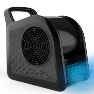 lzlxxlzl air mover blower fan - high velocity utility fan for drying, cooling, ventilating and exhausting, pivoting floor fans with 3 speeds for home use and job site, 2 outlets, 355cfm, black