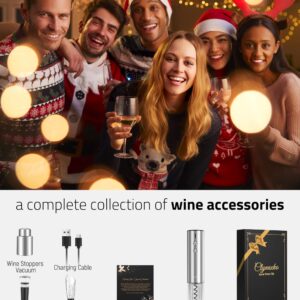 Electric Wine Opener Set - Premium Wine Gifts with Wine Opener, Foil Cutter, Wine Aerator, Vacuum Stopper, and Elegant Gift Box - Ideal Christmas Gift for Unforgettable Moments