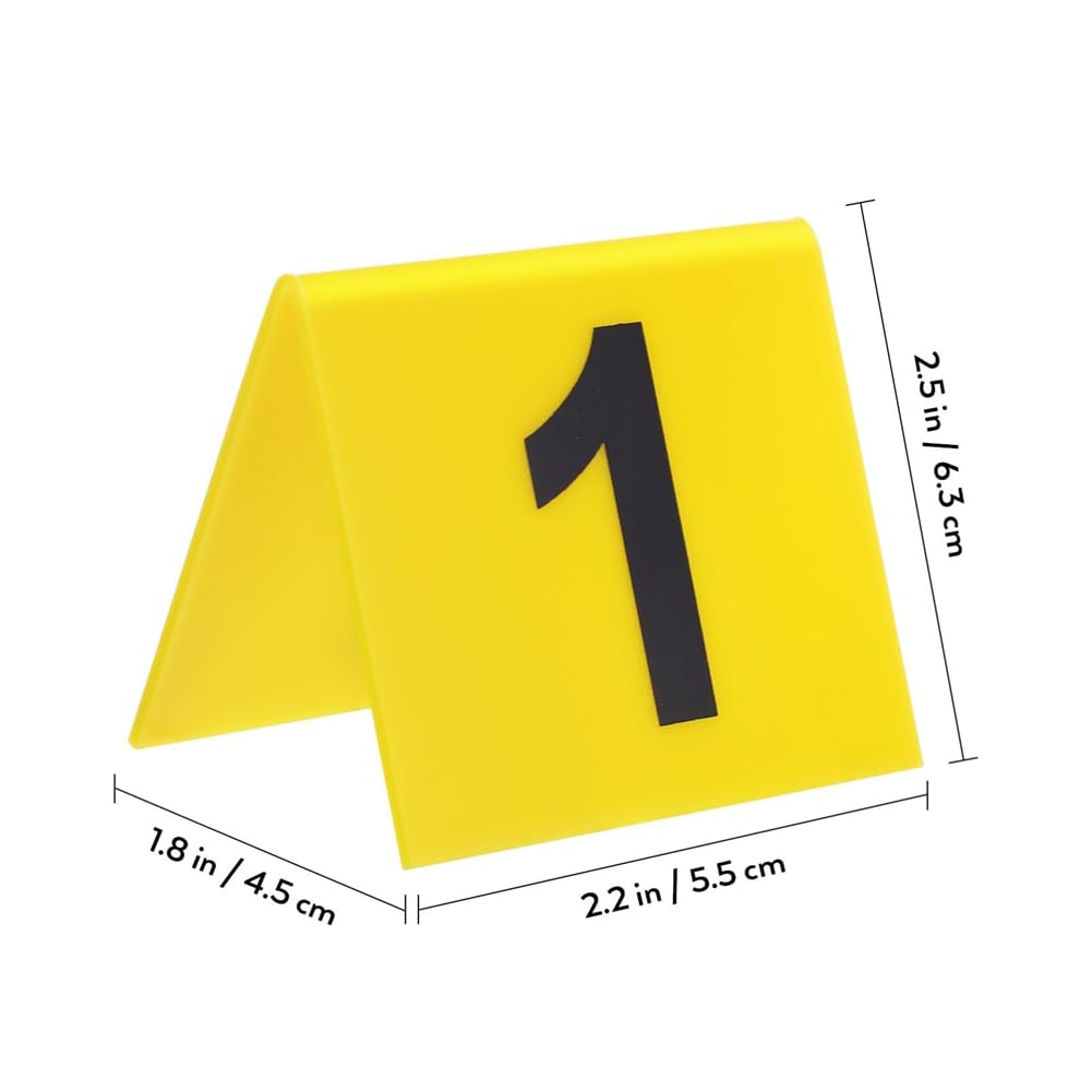 YANHUNING Acrylic Table Number Signs, Table Tent Sign with Number Plates 1-15, Table Numbering, Table Number for Wedding,