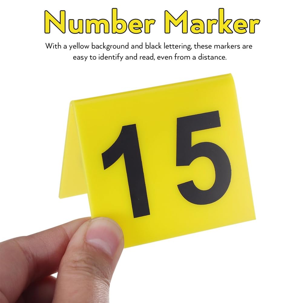 YANHUNING Acrylic Table Number Signs, Table Tent Sign with Number Plates 1-15, Table Numbering, Table Number for Wedding,