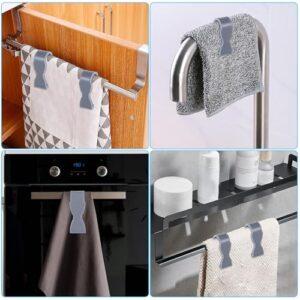 8pcs Towel Chair Clips for Keeps Towel from Falling,Towel Clips for Kitchen,Beach Towel Clip Hand Towel Clips for Bathroom Kitchen Oven Dishwasher Stove Floor(Gray)