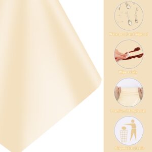 byojia 8Pcs Beige Plastic Tablecloths for Rectangle Tables, Plastic Table Cover Disposable Ivory Party Table Cloths for Wedding Birthday Baby Shower Anniversary Christmas Party Decorations (54 x108)