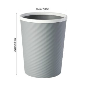 Bedroom Trash Can, Striped Waste Bin, Home Office Kitchen Waste Bin, Open Top Bedroom Trash Can, Wastebasket, Pressure Ring Wastepaper Basket Waste Bin, for Kitchen and Living Room