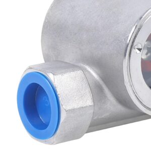 TFCFL 3/4" NPT Stainless Steel 304 Sight Water Flow Indicator with Plastic Impeller 362Psi 2.5MPa, Flowmeters Pipe Accessories