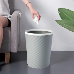 Bedroom Trash Can, Striped Waste Bin, Home Office Kitchen Waste Bin, Open Top Bedroom Trash Can, Wastebasket, Pressure Ring Wastepaper Basket Waste Bin, for Kitchen and Living Room