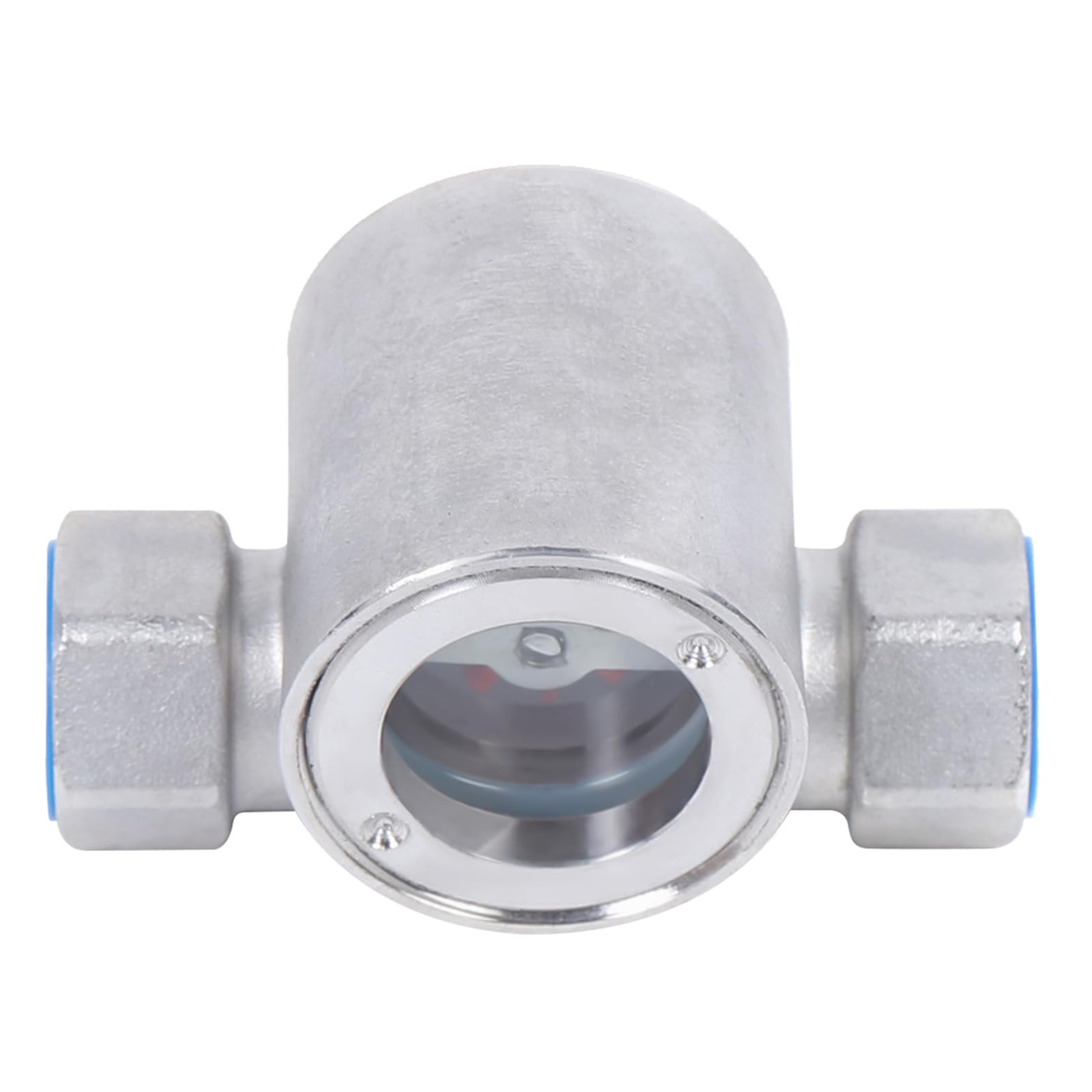 TFCFL 3/4" NPT Stainless Steel 304 Sight Water Flow Indicator with Plastic Impeller 362Psi 2.5MPa, Flowmeters Pipe Accessories