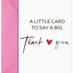 Funny Thank You Card for Friend Him Her, Humor Thank You Card for Men Women, Thank You Gifts Card for Teacher Boss, A Little Card to Say A Big Thank You