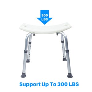 UNLICON- Shower Chair for Elderly Shower Seat for Inside Shower Tool-Free Shower Stool Small with 5 Adjustable Heights Bathtub Chairs for Disabled,Seniors