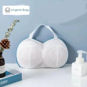 3 Pcs Lingerie Bag Underwear Bra Washing Bags Set for Washing Machine With Zipper Women Delicates，Bra Washing Bags for Laundry -bule(A to C Cups)