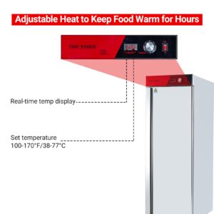 GarveeHome Hot Box Food Warmer - Multifunctional Storage, Stainless Steel, Excellent Insulation, 850W Cabinet, Water Tray, Restaurant Grade，Single Door，16th Floor，35 * 23 * 71inch