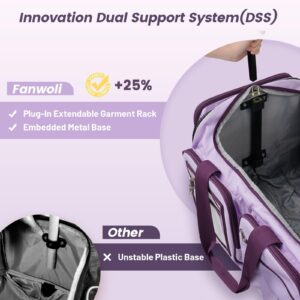 Fanwoli 23" Dance Bag with Garment Rack and Privacy Cover | Upgraded Stable System & Fabric | More Lightweight & Wear-Resistant | Ideal Competition Duffle Bag for Dancers Livestreamer Athletes