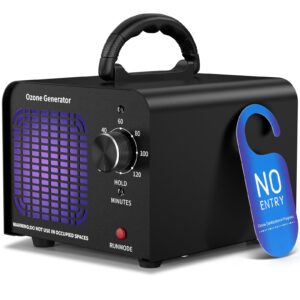 ozone generator 40000mg/h, ozone machine, ionizer-high capacity ozone odor eliminator, for car/home/smoke/pet odor removal(black)