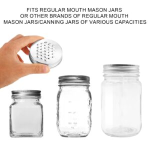 2pcs Mason Jar Grater Lid, 3.39in Mason Jar Accessories Cheese Shredder Lid Wide Mouth Stainless Steel Spice Zester Lid Large Mouth Multipurpose Kitchen Cutter for Vegetable Potato Carrot