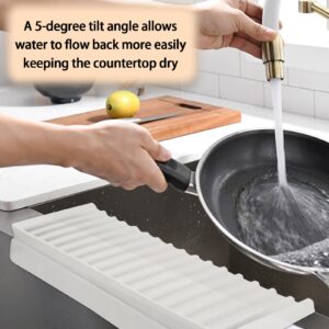 Silicone Sink Edge Protectors, Kitchen Sink Splash Guards, 4" x 20" Multifunction Sink Accessories, Splash Guard For Bathtub Sink, Countertop Protectors For Granite/Quartz Kitchen Sink