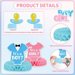 Baby Gender reveal Honeycomb Centerpieces, KSKSPE 12Pcs baby gender reveal Party Table Centerpieces baby gender reveal Decorations baby gender reveal Theme Party Table Decoration for baby Supplies