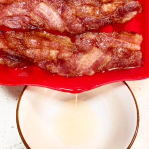 Kanpion Microwave Bacon Tray with Lid - Quick, Crispy Bacon in Minutes, BPA-Free, Easy to Clean, Microwave Bacon Cooker with Cover, Holds 4-5 Strips of Bacon, Healthier Breakfast Option